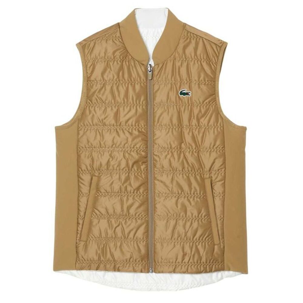 Lacoste Womens/Ladies Quilted Reversible Golf Vest / Beige